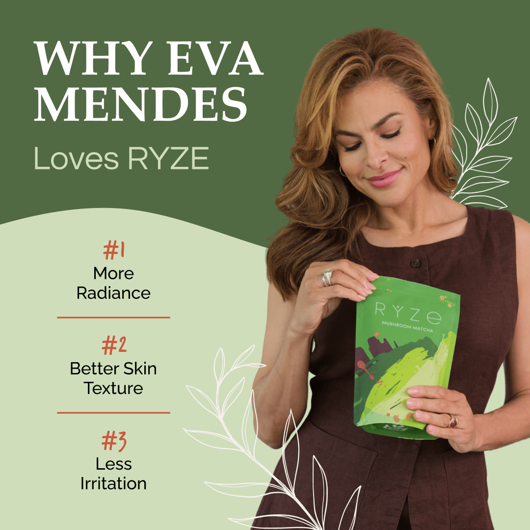 RYZE Mushroom Matcha - with 6 Organic Adaptogenic 