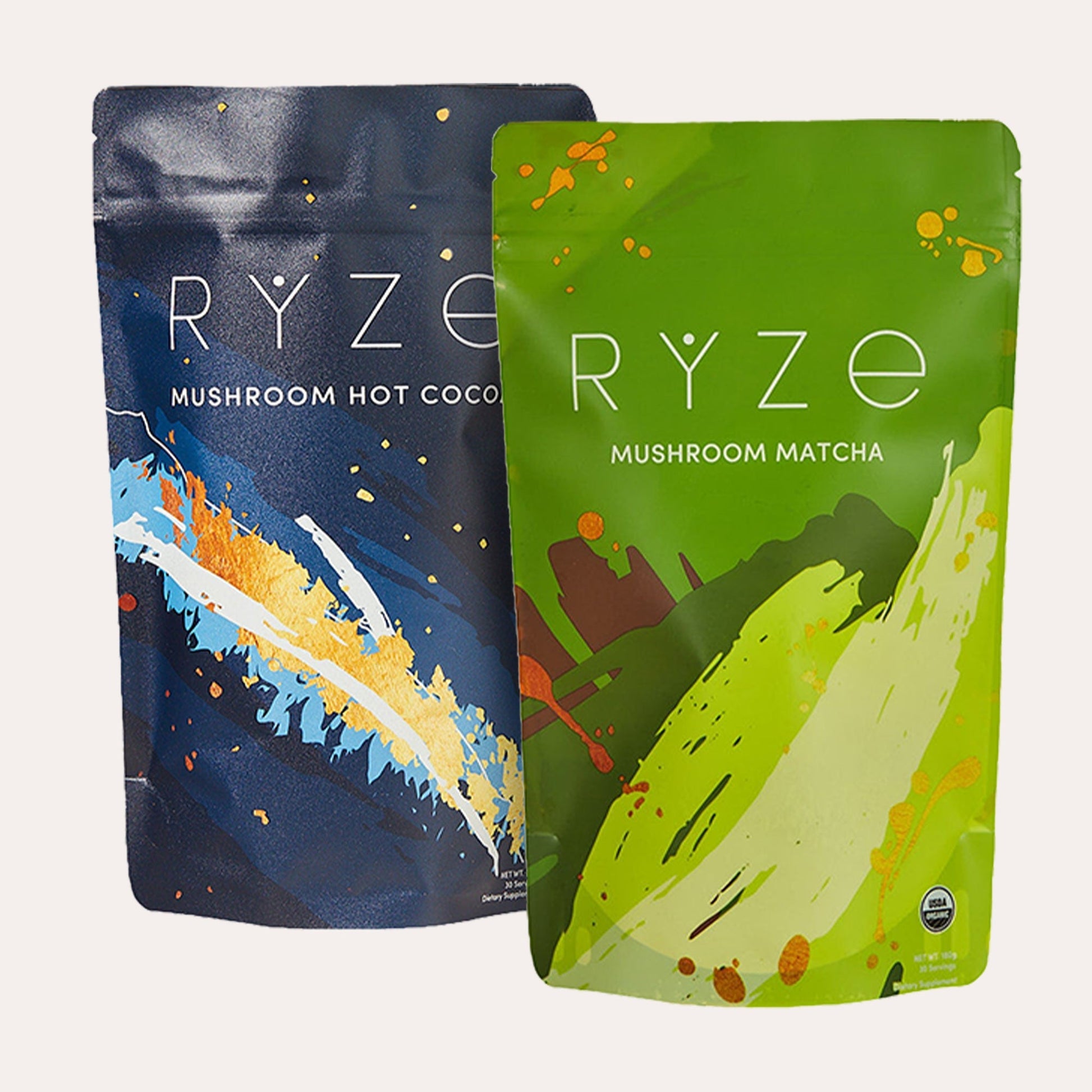 RYZE Mushroom Matcha - with 6 Organic Adaptogenic 